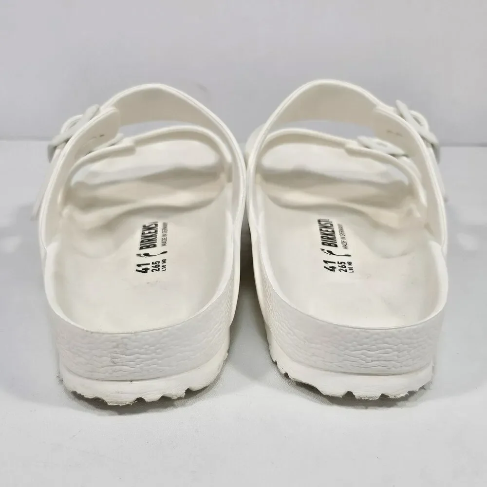 Birkenstock Arizona EVA White Waterproof Double Buckle Slide Sandals EU41 L10 M8